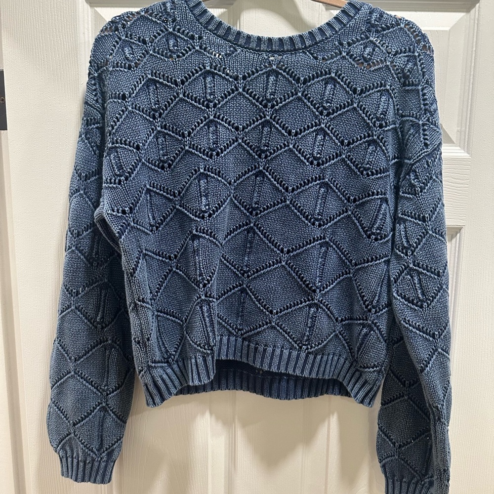 Blue Diamond Knit Women's Sweater